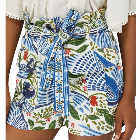 FARM Rio Pants - FARM Rio Macaw Flight Paperbag Shorts